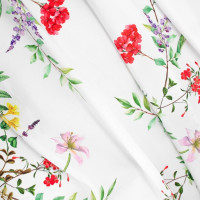 Veľkonočný obrus BLISS Kvety - 140x200 cm - biely