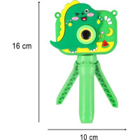 Detský digitálny fotoaparát na statíve Dinosaurus - zelený