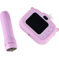 Detský digitálny fotoaparát na statíve Jednorožec - fialový