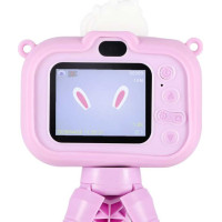 Detský digitálny fotoaparát na statíve Jednorožec - fialový