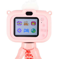Detský digitálny fotoaparát na statíve Jednorožec - ružový