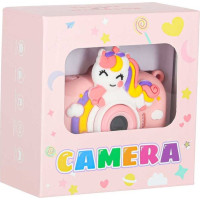 Detský digitálny fotoaparát na statíve Jednorožec - ružový