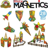 EDUCA Magnetická stavebnica Magnetics EKO Farma 28 vďaky
