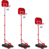 ECOTOYS Nastaviteľný basketbalový kôš s príslušenstvom