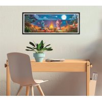 CLEMENTONI Panoramatické puzzle Lilo & Stitch: Nočný táborák 1000 dielikov