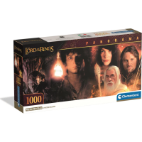 CLEMENTONI Panoramatické puzzle Pán prsteňov: Hrdinovia Stredozeme 1000 dielikov