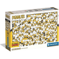 CLEMENTONI Puzzle Impossible: Peanuts 500 dielikov