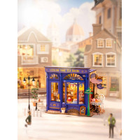 ROBOTIME Rolife DIY 3D drevené puzzle Pohodová čajovňa s LED osvetlením