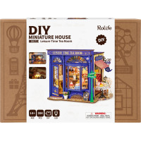 ROBOTIME Rolife DIY 3D drevené puzzle Pohodová čajovňa s LED osvetlením
