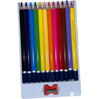 ASTRA Trojhranné pastelky 12ks Jumbo s strúhadlom (vrátane viacfarebnej pastelky)