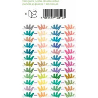 ASTRA Trojhranné pastelové obojstranné pastelky 24 ks, 48 farieb