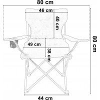Skladacia rybárska stolička HUGO - modrá