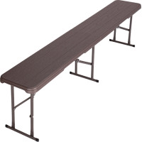 Set cateringového nábytku WOODLAND - stôl 180 cm + 2 lavice - hnedý