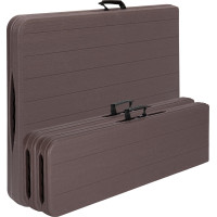 Set cateringového nábytku WOODLAND - stôl 180 cm + 2 lavice - hnedý