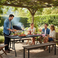 Cateringový stôl BALI BLACK 180 cm - čierny