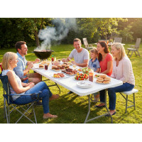 Cateringový stôl BUFET WHITE 200x90 cm - biely