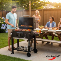 Gril na drevené uhlie VULCAN s liatinovým roštom