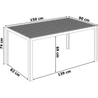 Záhradný hliníkový stôl ZENON