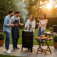 Gril na drevené uhlie s udiarňou FUMARO