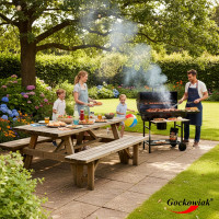 Záhradný gril na drevené uhlie BAREL WOOD s 2 roštami