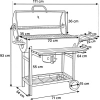 Záhradný gril na drevené uhlie BAREL WOOD s 2 roštami