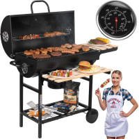 Záhradný gril na drevené uhlie BAREL WOOD s 2 roštami