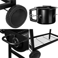 Záhradný gril na drevené uhlie BAREL WOOD s 2 roštami