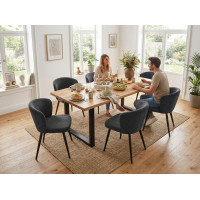 Jedálenské kreslo KROSBY - antracitové