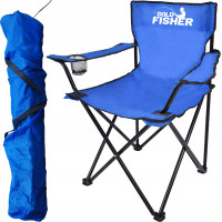 Skladacia rybárska stolička HUGO - modrá