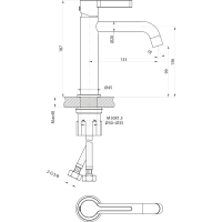 Sapho ICONIC stojanková umývadlová batéria, meď mat AF002PG