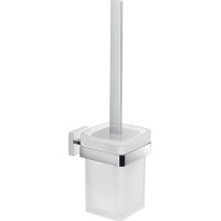 Gedy ELBA WC kefa závesná, mliečne sklo, chróm A033313