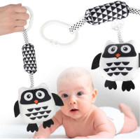 Senzorická kontrastná hrkálka - Sova