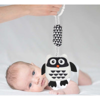 Senzorická kontrastná hrkálka - Sova