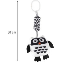 Senzorická kontrastná hrkálka - Sova