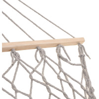 Záhradná hojdacia sieť BOHO so strapcami - 200 cm - šedá