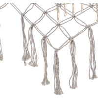 Záhradná hojdacia sieť BOHO so strapcami - 200 cm - šedá