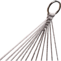 Záhradná hojdacia sieť BOHO so strapcami - 200 cm - šedá