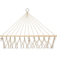 Záhradná hojdacia sieť BOHO so strapcami - 200 cm - ecru