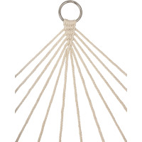 Záhradná hojdacia sieť BOHO so strapcami - 200 cm - ecru