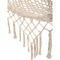 Záhradná hojdacia sieť BOHO so strapcami - 200 cm - ecru