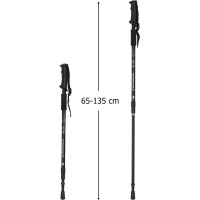 Nordic walking palice skladacie 2 kusy - čierne