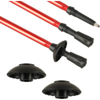 Nordic walking palice skladacie 2 kusy - červené