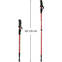 Nordic walking palice skladacie 2 kusy - červené