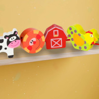 Drevené korálky na navliekanie - Zvieratká