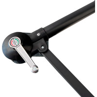 Skladací záhradný slnečník LUARO s predlžovacím ramenom - 290 cm - čierny