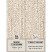 Kusový koberec Jute Braided 106007 Ivory ovál