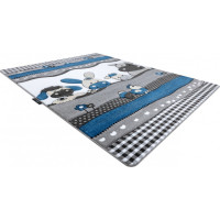 Detský kusový koberec Petit Farm animals blue, 120x170 cm