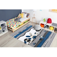 Detský kusový koberec Petit Farm animals blue, 120x170 cm
