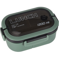 Obedový box s priehradkami 1200 ml - zelený