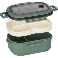 Obedový box s priehradkami 1200 ml - zelený